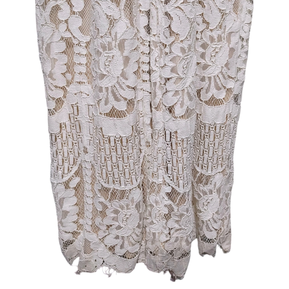 Lulu's Brittany White Lace Sleeveless Elegant Halter Jumpsuit Women's Size Small - Picture 9 of 13